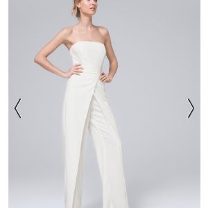 White House Black Market White Jumpsuit
